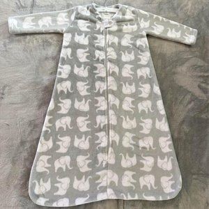 Toddler Plush Sleeping Bag, Sack, Wearable Blanket, Gray Elephant, 18-24 Months